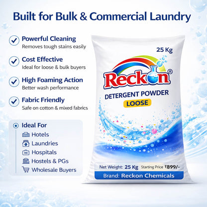Reckon Detergent Powder – Loose (25 Kg Bag)