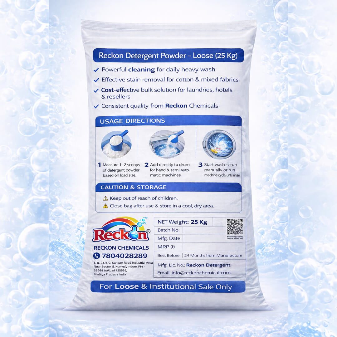 Reckon Detergent Powder – Loose (25 Kg Bag)